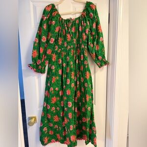 Floral Green Maxi Dress